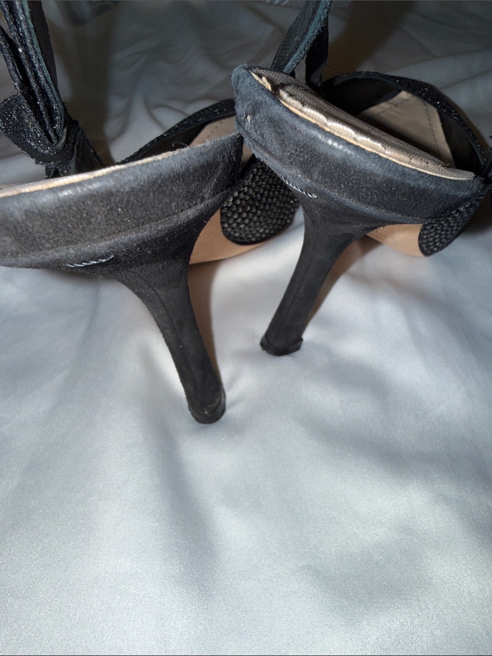 Dior Black Crystal Embellished Lurex Fabric J'adior Slingback Pumps Size 37.5 - Picture 7 of 10